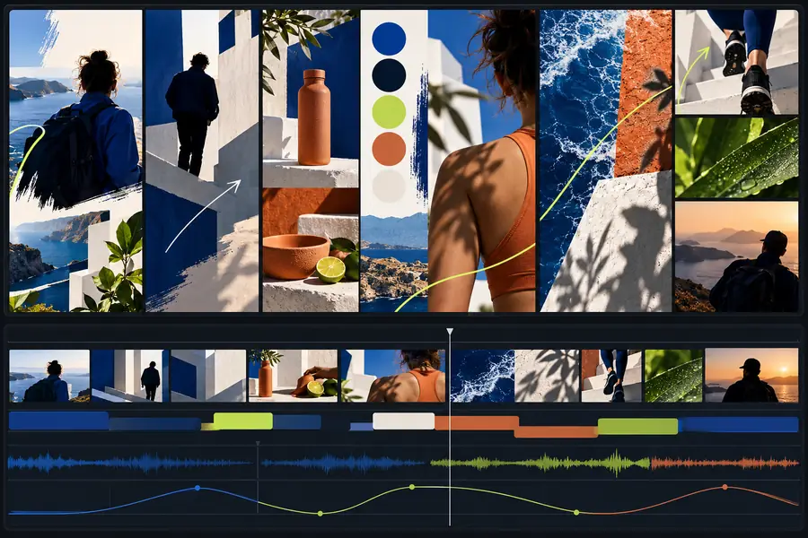 Creative direction being shaped in an editor frame